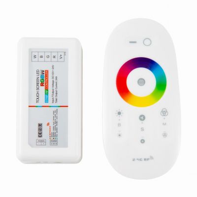 Sterownik LED RGBW RF 6A 72W z białym pilotem dotykowym LH-8/6 ORNO (LH-8/6)