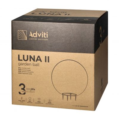 Lampa kula ogrodowa 28cm biała E27 wbijana zewnętrzna IP65 ORNO (AD-OP-6586WE27ZM)