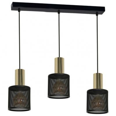 Milagro lampa wisząca Ares Gold 3xE27 czarno/złota MLP7024 (MLP7024)