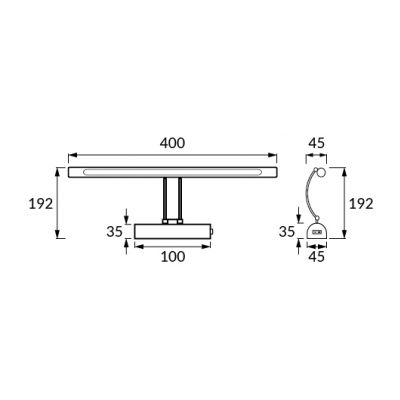 Oprawa dekoracyjna SMD LED ANKA-8 CHROME 4200K IDEUS (00015)