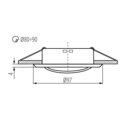 Oprawa punktowa 1x50W GU5,3 12V IP20 ARGUS CT-2115-C chrom 00305 KANLUX (305)