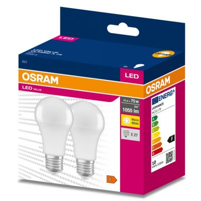 Żarówka LED /2szt./ E27 10W=75W 1055lm 3000K biepła biel OSRAM (4058075630277)
