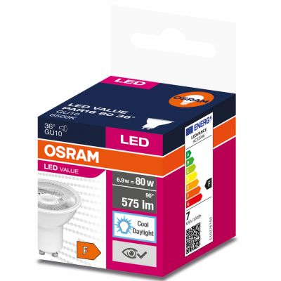 Żarówka LED GU10 5W 350lm 120st. 4000K neutralna biel VALUE OSRAM (4058075198821)