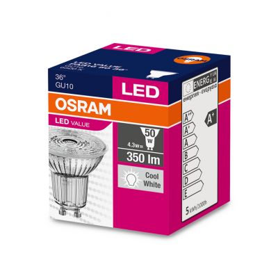 Żarówka LED VALUE PAR16 50 36st 4,3W/865 GU10 4058075817715 LEDVANCE (4058075817715)