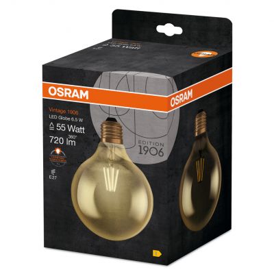 Żarówka LED Vintage 1906 LED CL GLOBE125 FIL GOLD 55 non-dim 6,5W/825 E27 4058075809406 (4058075809406)