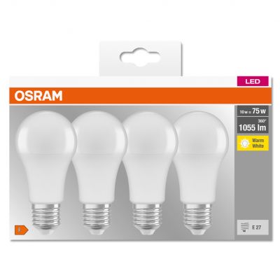 OSRAM Żarówka LED E27 11W (75W) ciepła 2700K 4 szt. LEDVANCE (4058075184992)