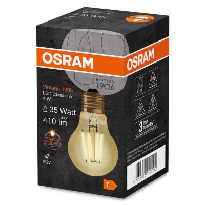 Żarówka LED Vintage 1906 LED CL A FIL GOLD 35 non-dim 4W/824 E27 4058075293090 LEDVANCE (4058075293090)