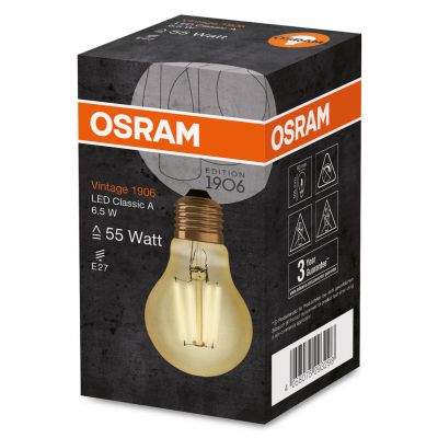 Żarówka LED Vintage 1906 LED CL A FIL GOLD 50 non-dim 6,5W/824 E27 4058075293298 LEDVANCE (4058075293298)