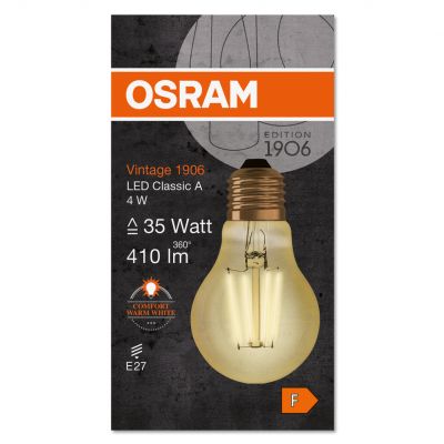 Żarówka LED Vintage 1906 LED CL A FIL GOLD 35 non-dim 4W/824 E27 4058075293090 LEDVANCE (4058075293090)