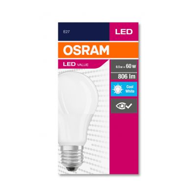 Żarówka LED E27 8,5W 806lm 200° 4000K neutralna biel VALUE OSRAM (4052899973381)