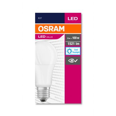 Żarówka LED E27 13/100W 1521lm 200° 6500K zimna biel VALUE OSRAM (4052899971042)