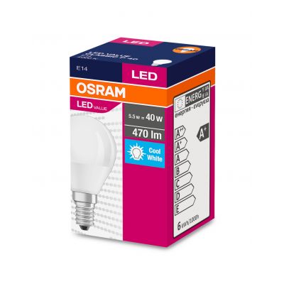 Żarówka LED E14 kulka 4,9W 470lm 200 ° 4000K neutralna biel VALUE OSRAM (4058075147911)