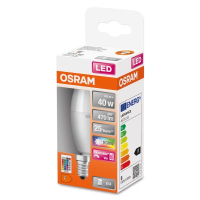 Żarówka OSRAM LED STAR RGB + PILOT 5,5W 40W E14 (4058075430853)