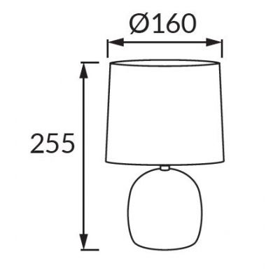 Lampka stołowa ATENA E14 czarna ceramiczna BLACK IDEUS (04056)