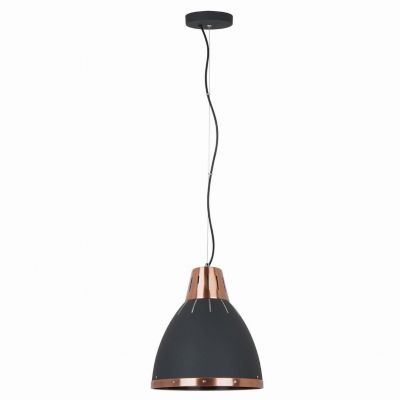 ITALUX lampa wisząca Merton E27 60W 220V IP20 kolor - grafitowy piaskowany, czerwona miedź (MD-HN8209 BK+RC)