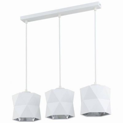 TK-Lighting lampa wisząca Siro White 3xE27 max 60W biała/srebrna (3251)