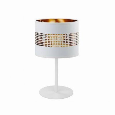 TK-Lighting lampka nocna Tago White 1xE27 max 60W biała/złota (5056)