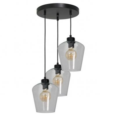 Milagro lampa wisząca Santiago Clear 3xE27 czarna MLP6611 (MLP6611)