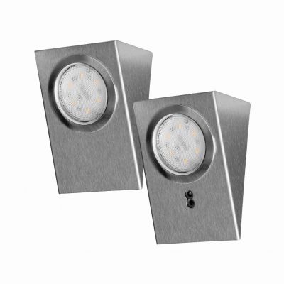Zestaw opraw podszafkowych LED 2,5W, 180lm, 4000K, z wyłącznikiem bezdotykowym, INOX AD-OM-6207L4 ORNO (AD-OM-6207L4)