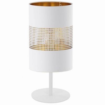 TK-Lighting lampka nocna Bogart White 1xE27 max 60W biała/złota (5059)