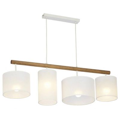 TK-Lighting lampa wisząca Deva White 4xE27 max 60W biała/sosna szczotkowana (4106)