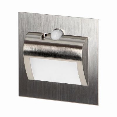 DRACO LED NEW 1,5W, oprawa schodowa podtynkowa, 12VDC, 30lm, 6000K, satyna, czujnik ruchu i zmierzch AD-OS-6164LR6/N ORNO (AD-OS-6164LR6/N)
