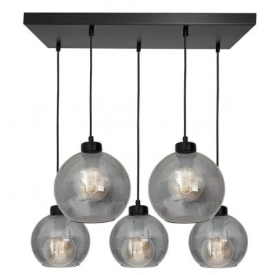 Milagro lampa wisząca Sofia Smoked 5xE27 czarna MLP6591 (MLP6591)
