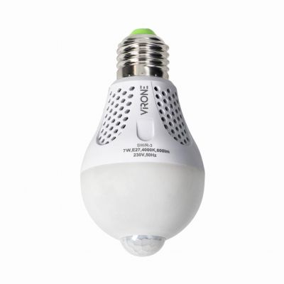 Żarówka z PIR LED PIR 7W A60 7W 600lm 4000K SW/R-3 ORNO (SW/R-3)