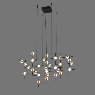 ITALUX lampa wisząca Provenza LED, zintegrowany 72W 220-240V 3000K IP20 kolor - czarny, złoty (MD18001067-30A BG)