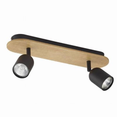 TK-Lighting lampa sufitowa Top Wood 2xGU10 LED max 50W czarna (3291)