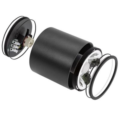 CHLOE AR111 GU10 IP65 okrągła czarna nieruchoma partia 2  SLIP005032 Spectrum Led (SLIP005032)