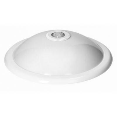 ROVO PC plafon oświetleniowy z czujnikiem ruchu 360st, 2x40W, E27 IP20 policarbon mleczny CL/2xE27R-2 ORNO (CL/2xE27R-2)