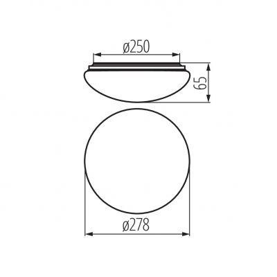 Plafoniera LED CORSO LED V2 12-NW 900lm 12W 4000K barwa neutralna IP 44 biała 31220 KANLUX (31220)