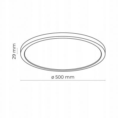 Czarny plafon hermetyczny 50cm LED 45W IP54 AQUA 6905 TK Lighting (6905)