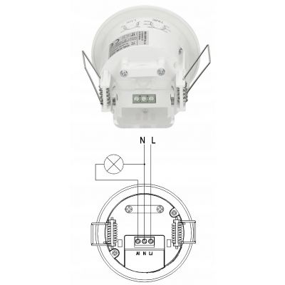 Czujnik ruchu 360st. IP20, 1200W, do sufitów podwieszanych, 3 sensory OR-CR-222 ORNO (OR-CR-222)