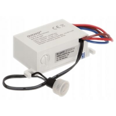 Czujnik zmierzchowy z hermetyczną zewnętrzną sondą, IP54, mini, 2000W OR-CR-227 ORNO (OR-CR-227)
