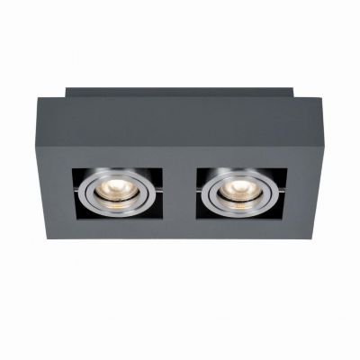 ITALUX lampa natynkowa Casemiro GU10 50W 230V IP20 kolor - czarny, aluminiowy (IT8002S2-BK/AL)