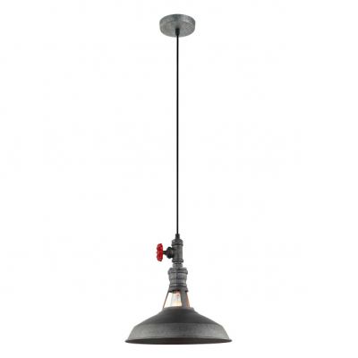 ITALUX lampa wisząca Garibaldo E27 60W 220V-240V IP20 kolor - szary (MDM-2781/1 GR+BK)