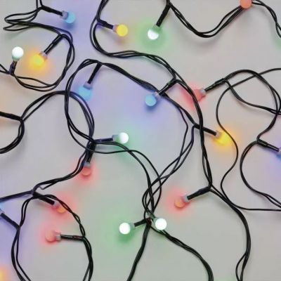 Lampki choinkowe 200 LED cherry 20m multikolor zielony przewód 8 programów IP44 (D5AM06)