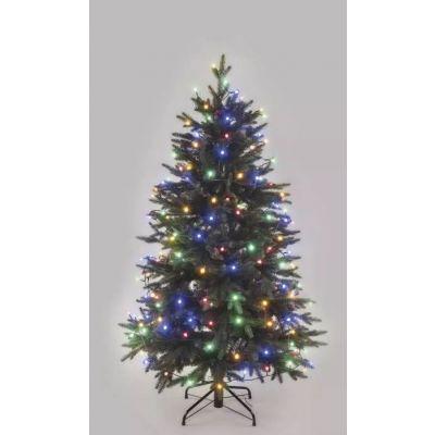 Lampki choinkowe 200 LED cherry 20m multikolor zielony przewód 8 programów IP44 (D5AM06)