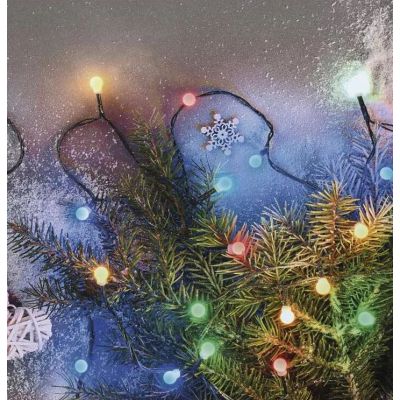Lampki choinkowe 200 LED cherry 20m multikolor zielony przewód 8 programów IP44 (D5AM06)