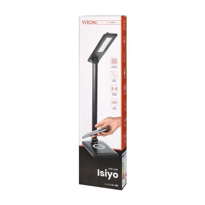 Lampka biurkowa z ładowarką indukcyjną i usb ISIYO LED 7W 390lm zmiana barwy ORNO (DL-5/B)