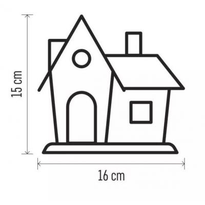 Domek akrylowy na baterie LED ozdoba świąteczna EMOS (ZY2319)