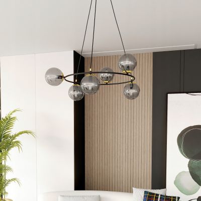 Lampa wisząca AZURA 6 BL GRAFIT E14 10W MAX LED 1294/6 EMIBIG (1294/6)
