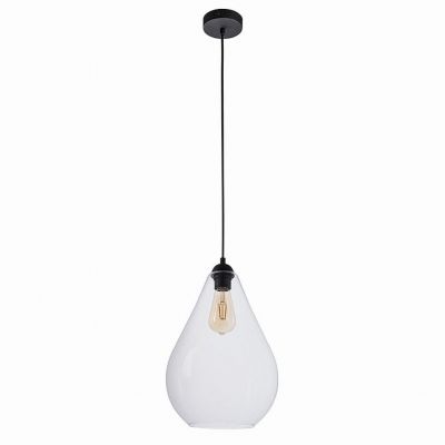 TK-Lighting lampa wisząca Fuente 1xE27 max 60W czarna/transparent (4320)
