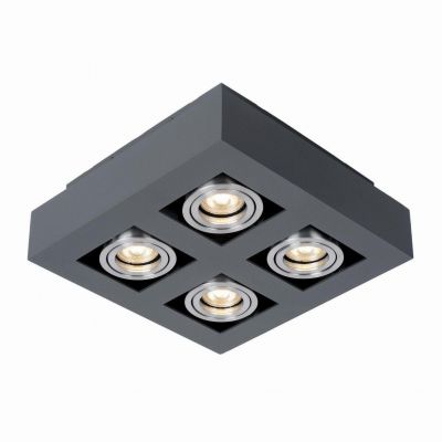 ITALUX lampa natynkowa Casemiro GU10 50W 230V IP20 kolor - czarny, aluminiowy (IT8002S4-BK/AL)