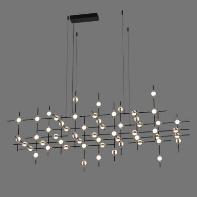 ITALUX lampa wisząca Provenza LED, zintegrowany 132W 220-240V 3000K IP20 kolor - czarny, złoty (MD18001067-55A BG)