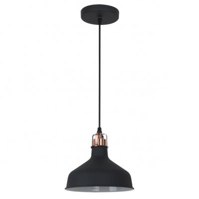 ITALUX lampa wisząca Hooper E27 60W 220-230V IP20 kolor - czarny, czerwony miedziany (MD-HN8049M-B+RC)