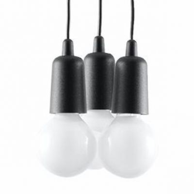 Sollux Lampa wisząca DIEGO 3 czarna SL.0573 (SL.0573)