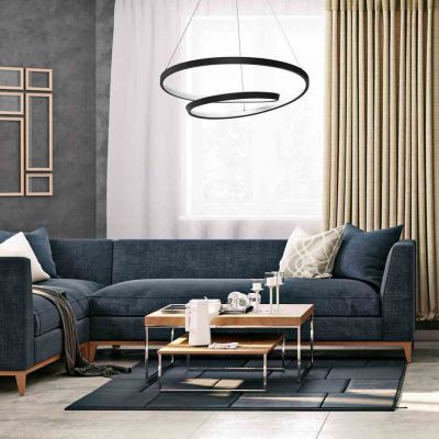 Lampa wisząca ring czarna LUCERO LED Milagro (ML7948)